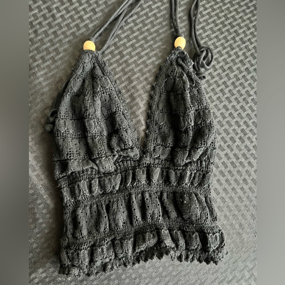 Boho Black Halter top